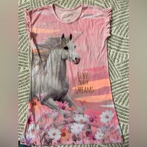 Girls unicorn dress pjs